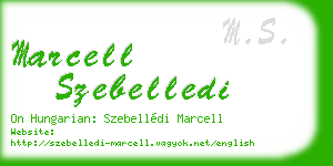 marcell szebelledi business card